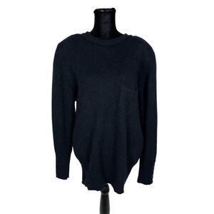 Madeleine Vintage 90’s Angora Lambswool Black Knit Oversized Sweater - Women’s S